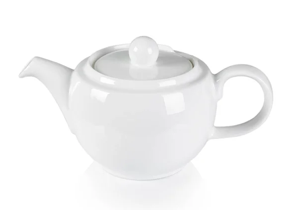 Olla de té sobre fondo blanco — Foto de Stock