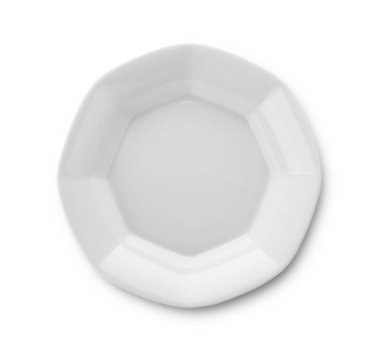 Beyaz arka plan üzerinde modern seramik tabak