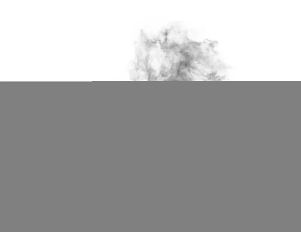 Černý kouř na bílém pozadí — Stock fotografie