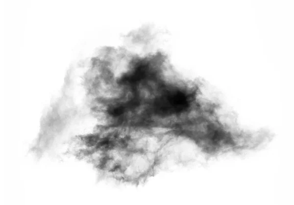 Μαύρος καπνός σε λευκό φόντο — Φωτογραφία Αρχείου