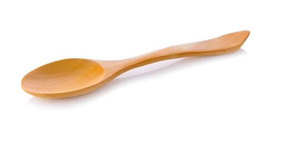 Wood spoon on white background — Stock Photo, Image
