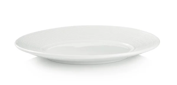 Empty white plate on white background — Stock Photo, Image