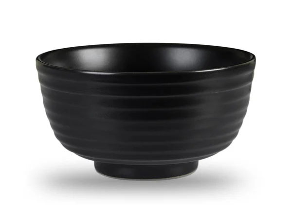 Black bowl isolated on white background — Stock Photo, Image