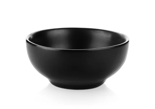 Black bowl isolated on white background — Stock Photo, Image