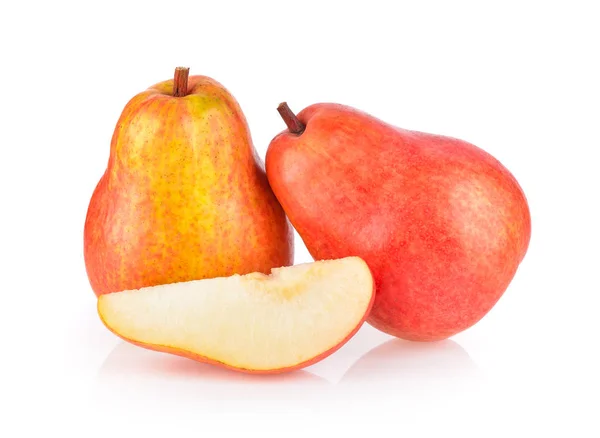 Red pear on white background — Stock Photo, Image