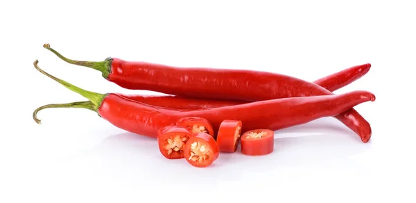 Red chili on white background — Stock Photo, Image