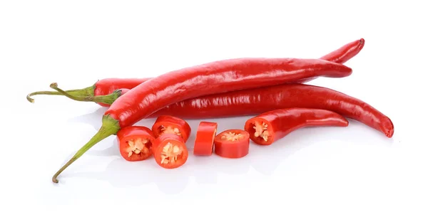 Red chili on white background — Stock Photo, Image