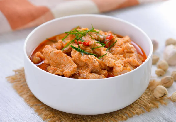 Panang curry con carne de cerdo .thai alimentos —  Fotos de Stock