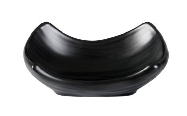 Siyah kase beyaz arkaplanda izole.