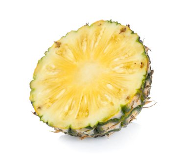 Beyaz arkaplanda izole edilmiş ananas