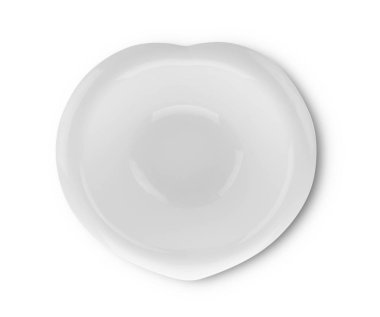 Beyaz arka plan üzerinde modern seramik tabak