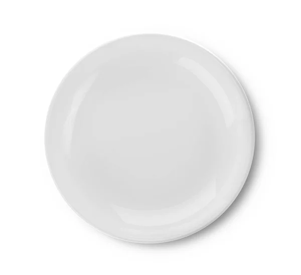 흰 바탕에 있는 접시 — 스톡 사진