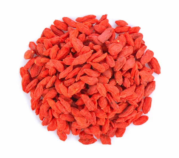 Dried goji berries on white background — Stock Photo, Image