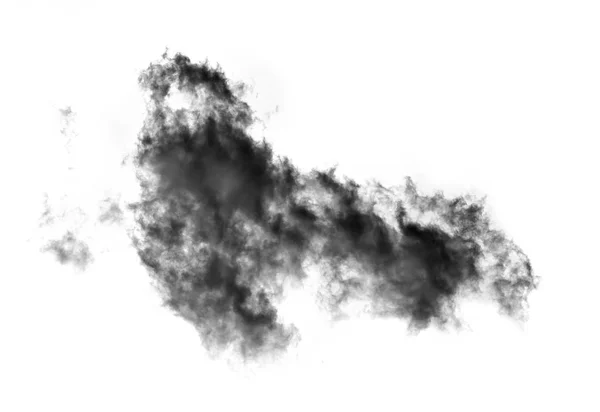 Schwarze Wolke auf weißem Hintergrund — Stockfoto