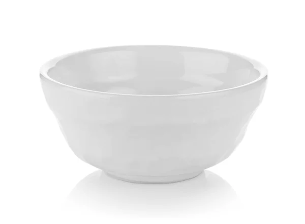 White bowl isolated on white background — Stock Photo, Image