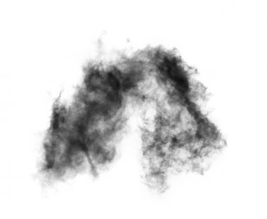 Beyaz arkaplanda siyah bulut