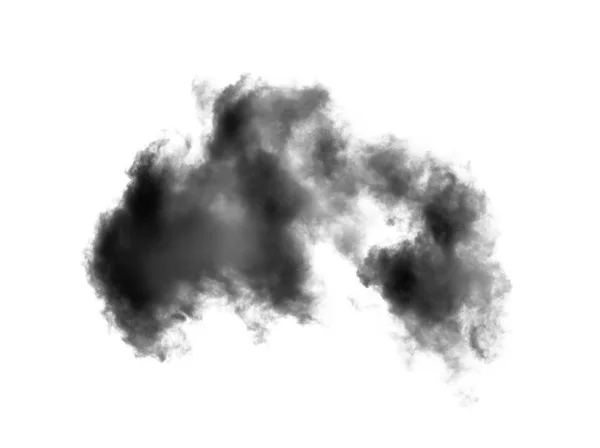 Black cloud on white background — Stock Photo, Image