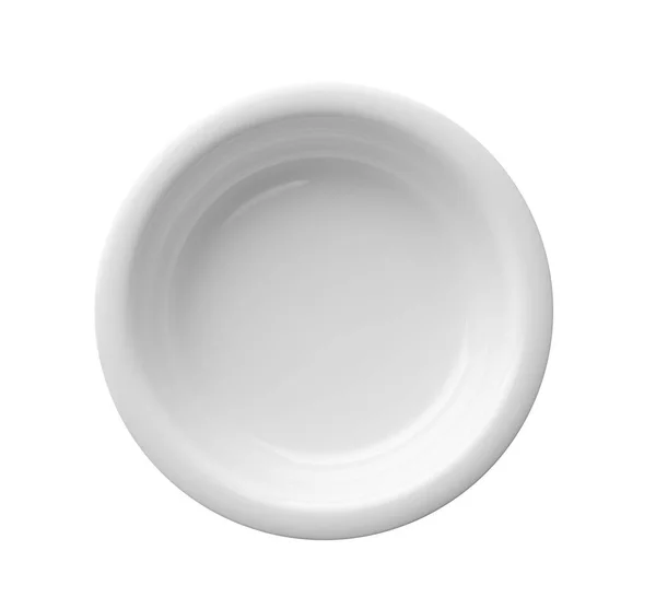 White Plate White Background — Stock Photo, Image