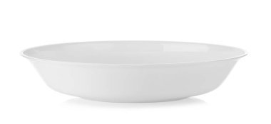 Beyaz arka planda izole edilmiş beyaz kase