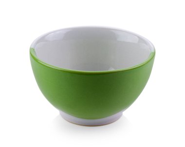 seramik kase beyaz arkaplanda izole