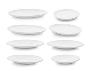 Beyaz arkaplanda boş plaka