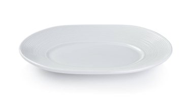 Beyaz arkaplanda beyaz plaka