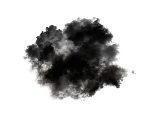 Nuvens Isoladas Fundo Preto — Fotografia de Stock