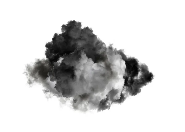 Nuages Isolés Sur Fond Noir — Photo