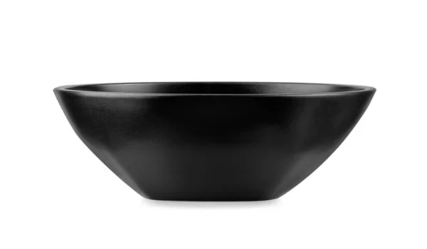 Black Ceramic Bowl Isolated White Background — Stock Photo, Image