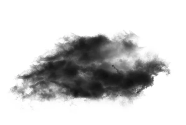 Чорна Хмара Або Дим Білому Тлі — стокове фото