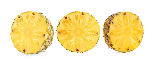 Slice Pineapple White Background — Stock Photo, Image