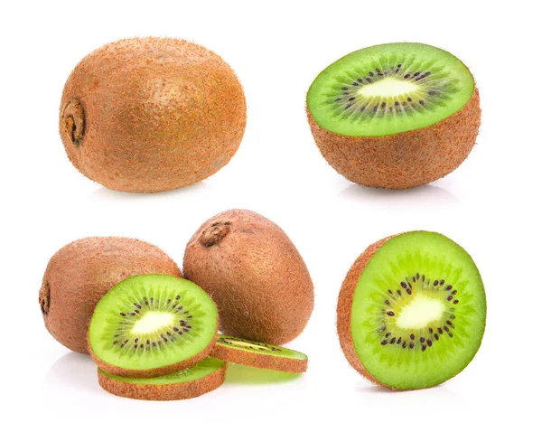 Färsk Kiwi Frukt Vit Bakgrund — Stockfoto