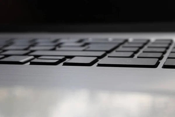 Клавиатура Ноутбука Крупным Планом Клавиатура Компьютера — стоковое фото
