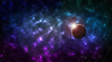 Keşfedilen Gezegen 'in derin uzay fotoğrafı - Bu görüntünün elementi Nasa tarafından döşenmiştir