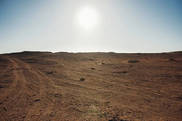 Impressões Carro Areia Deserto Saara Ocidental África — Fotografia de Stock