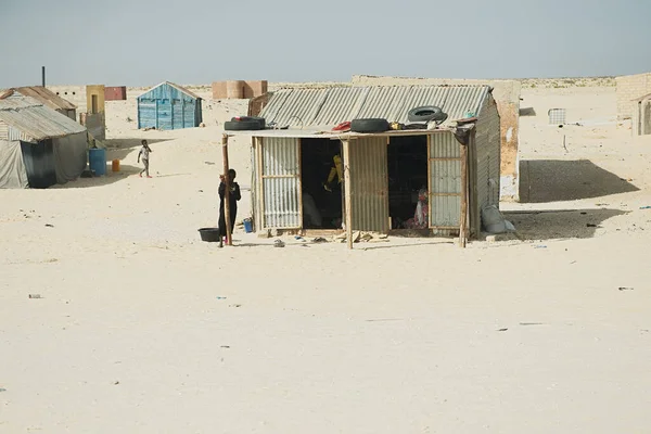 Chinguetti Provincie Adrar Mauritánie Ledna 2020 Malý Improvizovaný Domek Sahaře Royalty Free Stock Fotografie