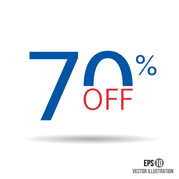 70% sale. Price off icon with 70 percent discount. — Stock Vector