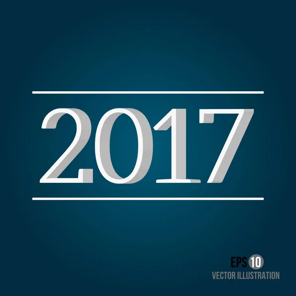 2017 New Year. Vector illustration — Stock Vector