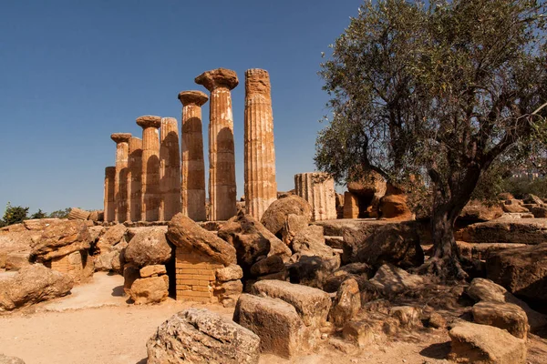 Sicília Agrigento Templo vale — Fotografia de Stock