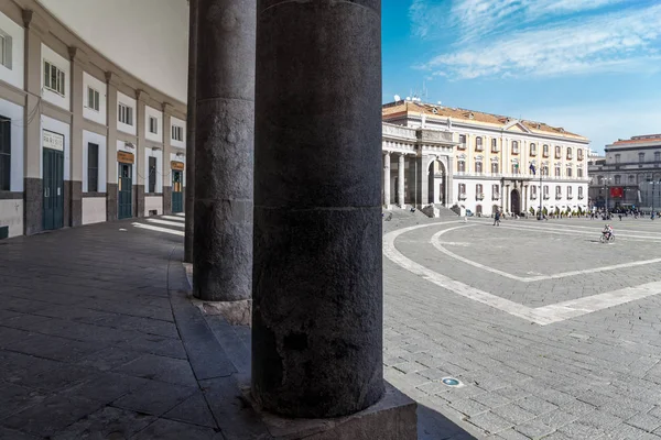 Plebiscito square neaples italien — Stockfoto