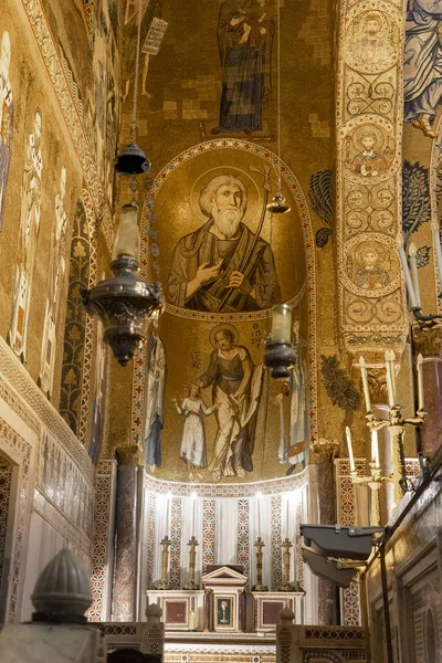 Olaszország, Szicília, Palermo Palatinus kápolna — Stock Fotó