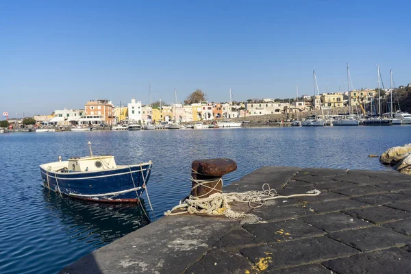 Walking Alleys Procida Port Chiaiolella — Stock Photo, Image