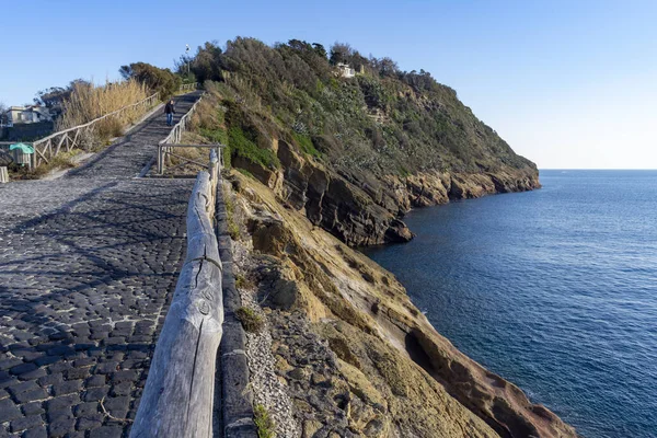 Vivara adası, Procida sokaklarında yürüyor.