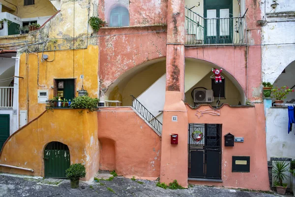 Walking Alleys Procida House Galeone — Stock Photo, Image