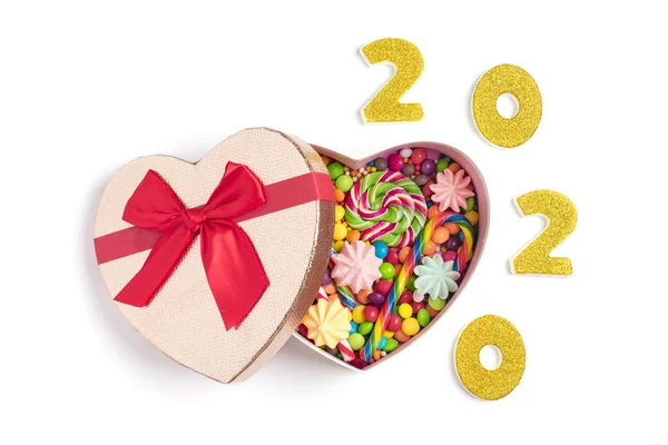 2020 Card Template Box Candies — Stock Photo, Image