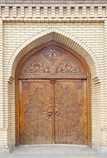 Ancient Patterned Door Entrance Old Islamic Building — 스톡 사진