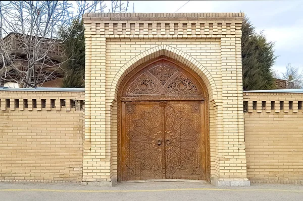 Старинный Узорчатый Вход Старое Исламское Здание — стоковое фото