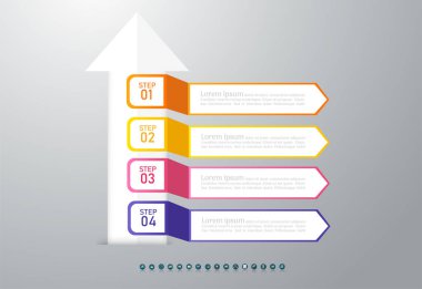 Design Business template 4 options or steps infographic chart element with place date for presentations,Creative marketing icons concept for statistic infographic,Vector EPS10. clipart