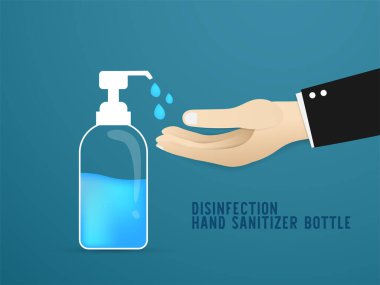 El dezenfektanı pompası şişesi, sıvı antibakteriyel sabun, alkol temizleyiciler Covid-19 ile yayılan bakterileri öldürüyor..
