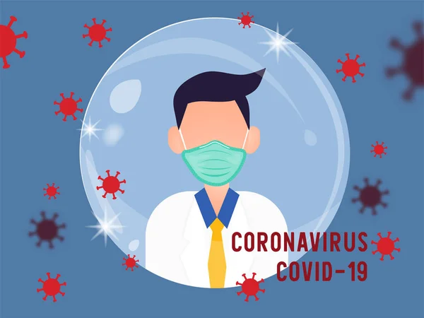 Koronawirus Covid Zapobiega Lekarzom Pielęgniarkom Osobom Koronawirusem Stop — Wektor stockowy
